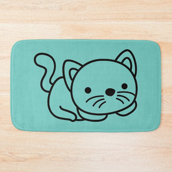 Item preview, Kitty Cat Simple Black White Minimalist Statement Animal graphic designed and sold by doodabobs.