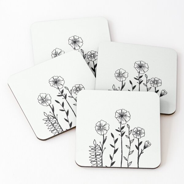 Item preview, three flowers and leaves designed and sold by phiaxann.