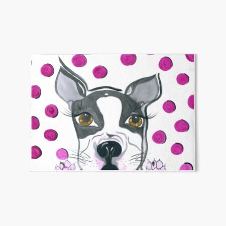 Item preview, Girly BostonTerrier with Polka Dots designed and sold by MrsDewey.