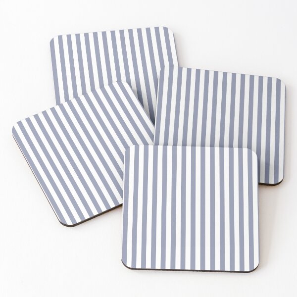 Item preview, Cool Gray and White Vertical Stripes designed and sold by ColorPatterns.