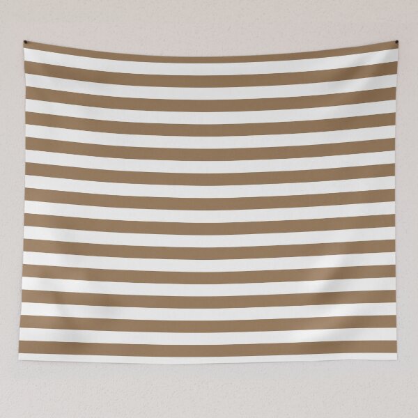 Item preview, Pale Brown and White Horizontal Stripes designed and sold by ColorPatterns.