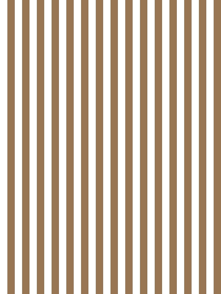 Mattress Ticking Narrow Striped Pattern in Dark Brown and White Wrapping  Paper by PodArtist