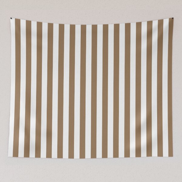 Item preview, Pale Brown and White Vertical Stripes designed and sold by ColorPatterns.