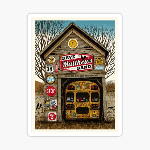 Best Poster #DMB2019 Juni 19th, 2019 Bethel Woods Center for the Arts Bethel NY_ Sticker