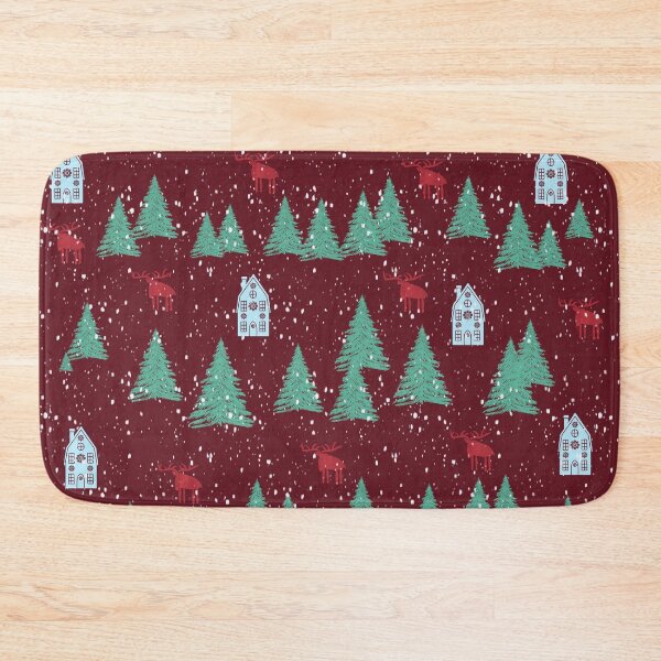 Item preview, Elk in Winter (on red) designed and sold by elkstudios.