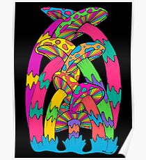 Pastel Mushroom Poster