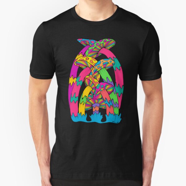 Pastel Mushroom Slim Fit T-Shirt