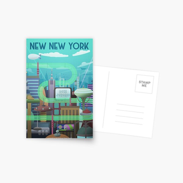 New New York Reise-Plakat Postkarte