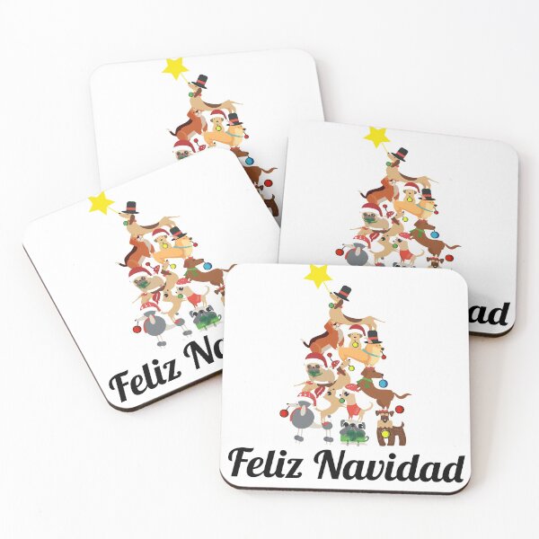 Item preview, diferentes tipos de perros formando árbol de navidad feliz navidad designed and sold by atevern.