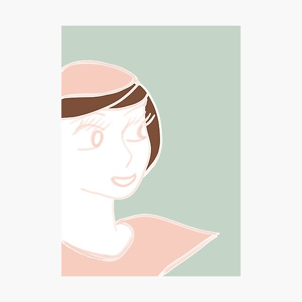 Mademoiselle avec Béret Photographic Print