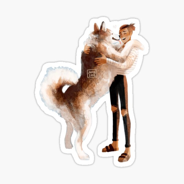 Sokka & His Giant Pupper Sticker
