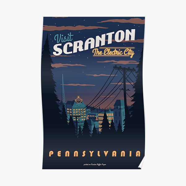 Scranton Travel Poster Poster