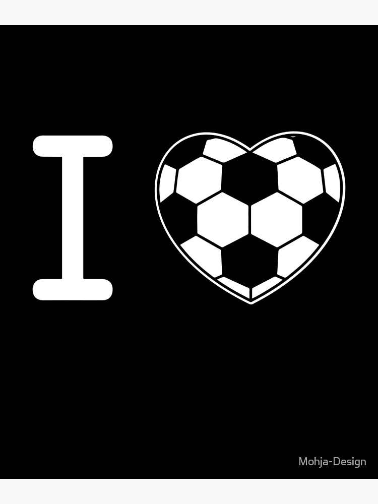 J'aime Le Football, Coeur Avec Ballon De Soccer Intérieur Design