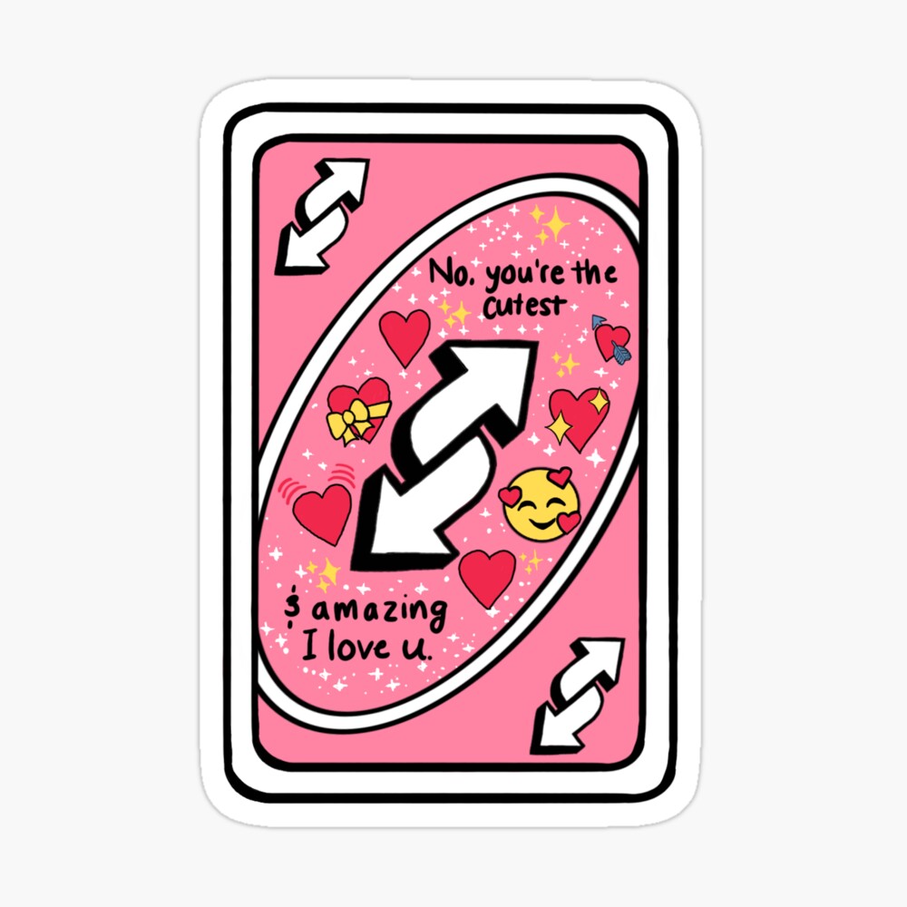 Uno reverse card with love symbol