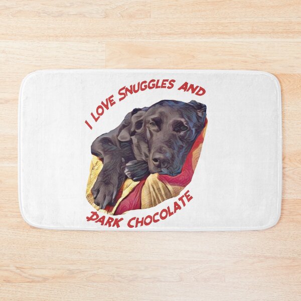 Item preview, I LOVE SNUGGLES AND DARK CHOCOLATE sweet surprise  designed and sold by clawswithpaws.