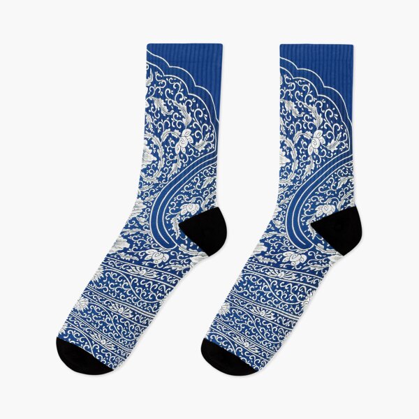 Item preview,  Blue and White Antique Japanese Pattern designed and sold by SOCKSbySBD.
