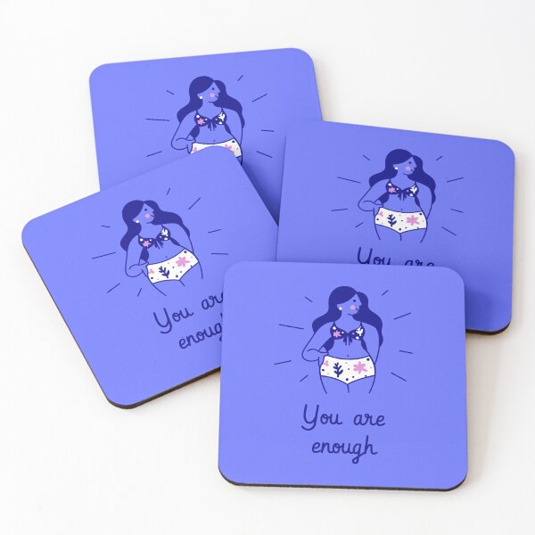 Item preview, You Are Enough Girl Blue Pink designed and sold by CharlieCreator.