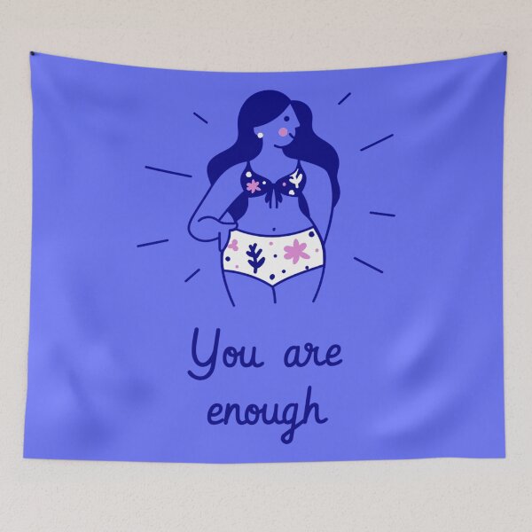 Item preview, You Are Enough Girl Blue Pink designed and sold by CharlieCreator.