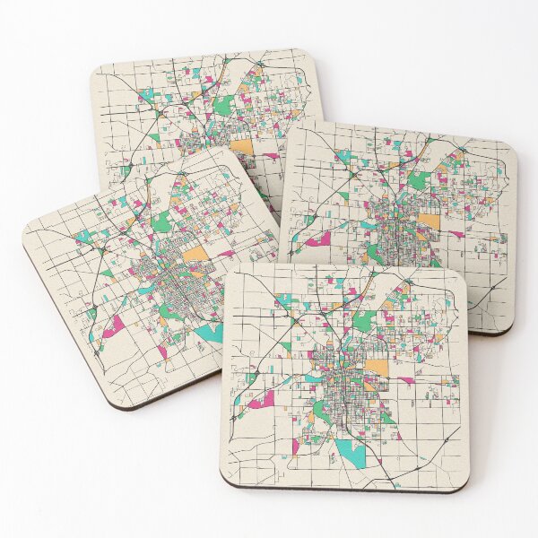 Item preview, Fort Wayne, Indiana Street Map designed and sold by A Deniz Akerman.