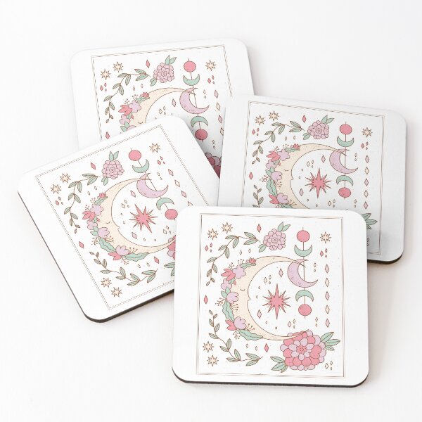 Item preview, Moon design with flowers. designed and sold by emphatic.