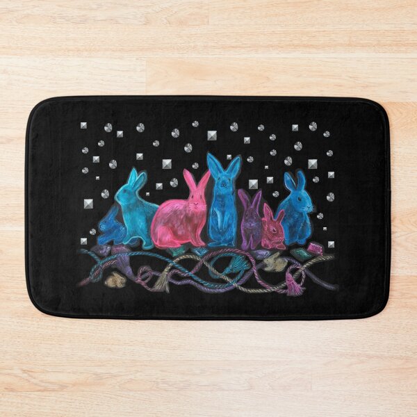 Item preview, Jeweltone Bunnies with Trompe L'oeil Stud and Tassel Design designed and sold by Cortney Harrington.