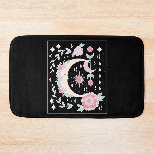 Item preview, Moon design with flowers. designed and sold by emphatic.