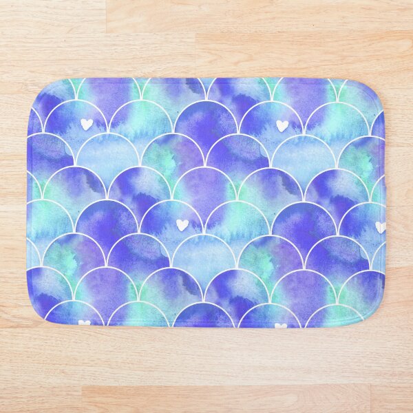 Item preview, Blue and Aqua Watercolour Mermaid Scales designed and sold by suzzincolour.