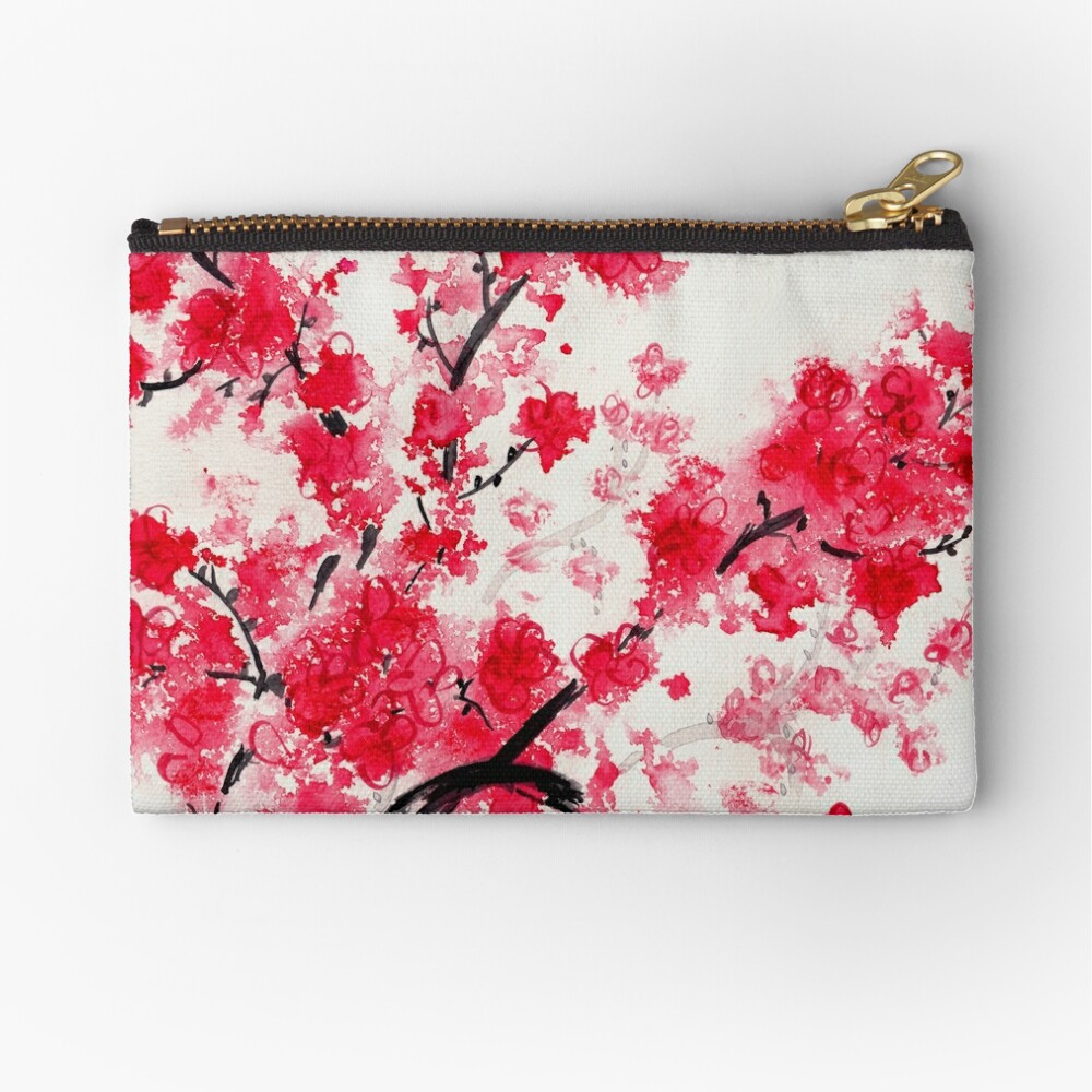 Cherry Blossoms Zipper Pouch for Sale by Kathie Nichols