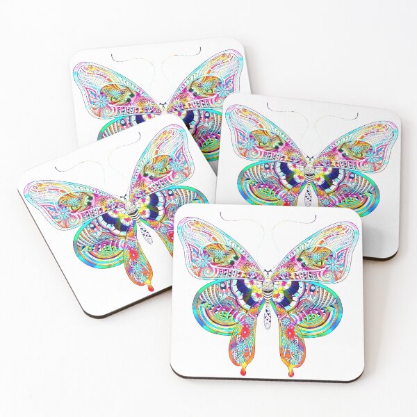 Item preview, Psychedelic and Trippy Gorgeous Colorful Butterfly Illustration  designed and sold by EightWinds.