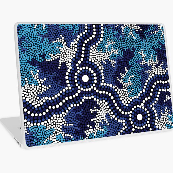 Aboriginal Art Authentic - Wetland Dreaming 2 Laptop Skin