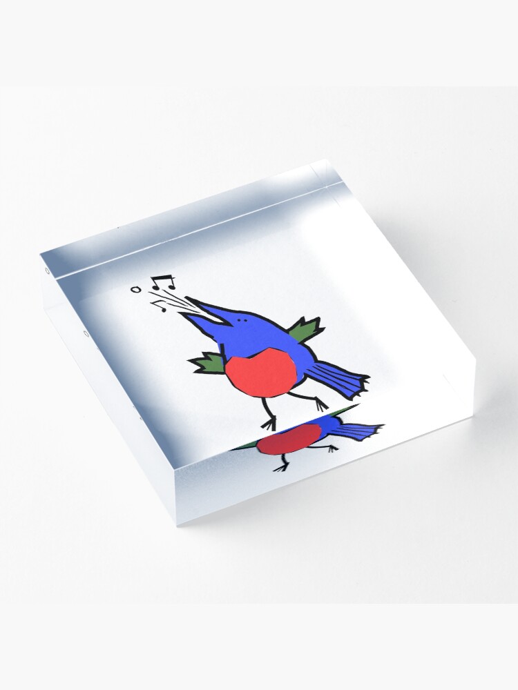 Alternate view of Abstract Musician - Singing Bird Acrylic Block