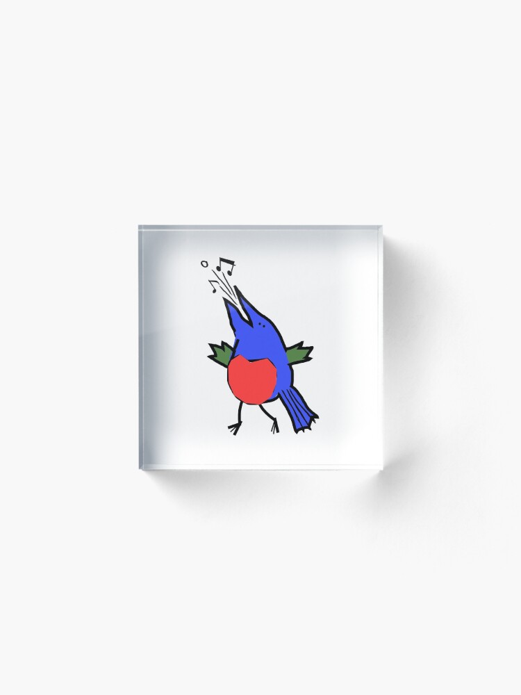 Alternate view of Abstract Musician - Singing Bird Acrylic Block