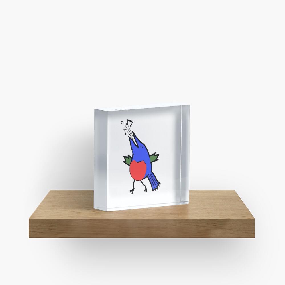 Abstract Musician - Singing Bird Acrylic Block