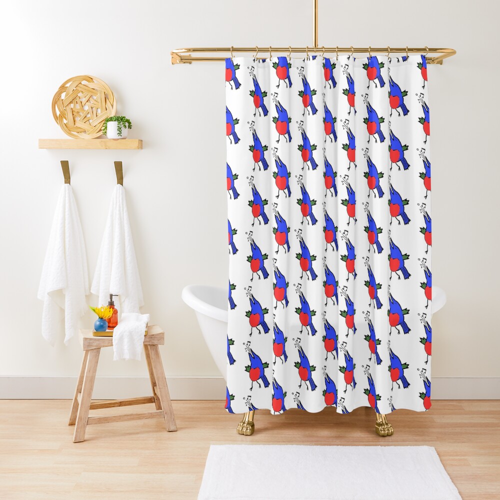 Abstract Musician - Singing Bird Shower Curtain