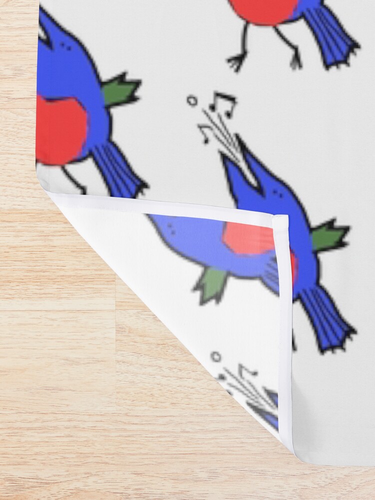 Alternate view of Abstract Musician - Singing Bird Shower Curtain
