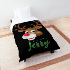 Jerry Funny Xmas Deer for Christmas Comforter