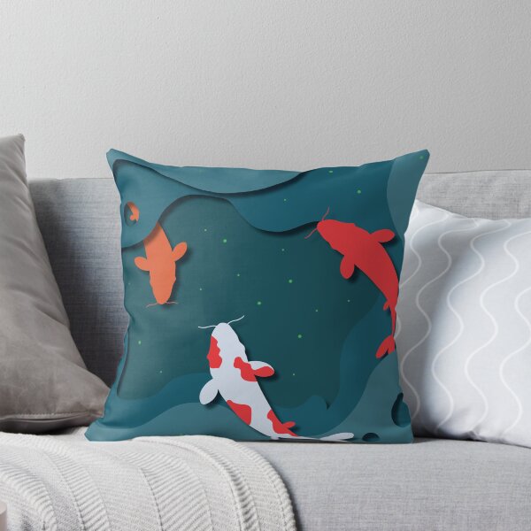 Item preview, Koi Fish Pool + blue gray background designed and sold by Yellow-Studio.