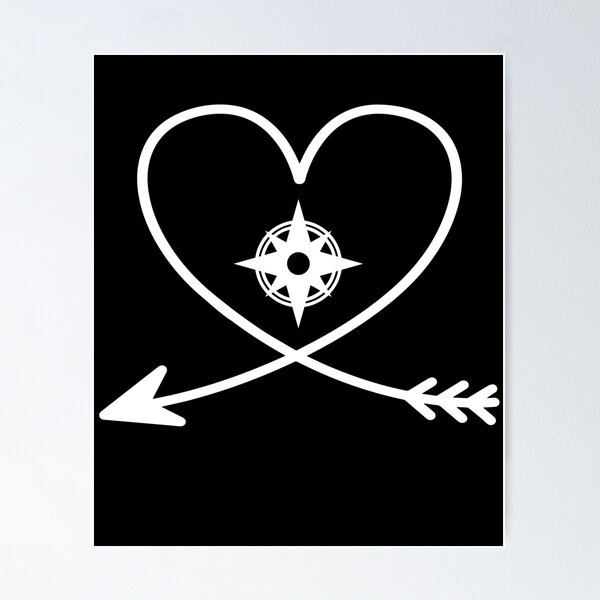 Item preview, Compass heart arrow designed and sold by 1681830934131.