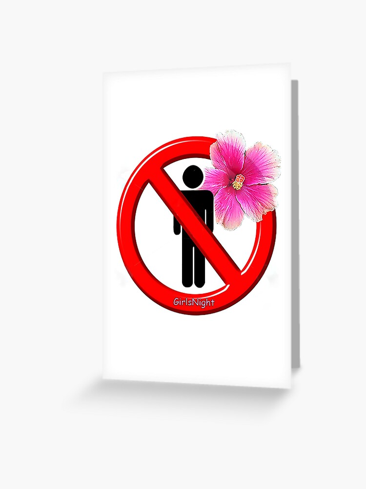 Thumbnail 1 of 2, Greeting Card, Girls Only!  No men allowed! designed and sold by girlsnight.