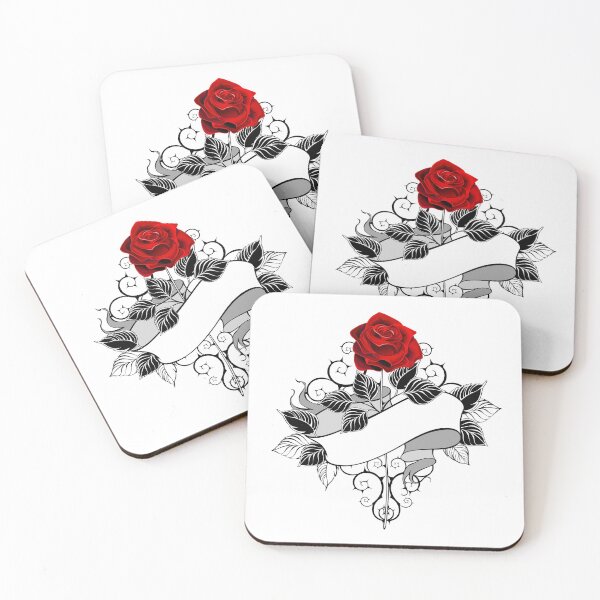 Item preview, Red Rose with Ribbon designed and sold by Blackmoon9.
