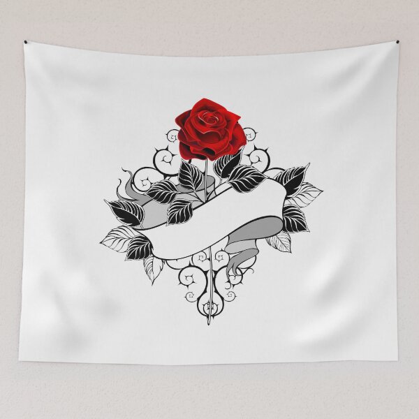 Item preview, Red Rose with Ribbon designed and sold by Blackmoon9.