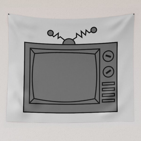Item preview, Retro Television - Grey / Gray designed and sold by MOREDANKMEMES.