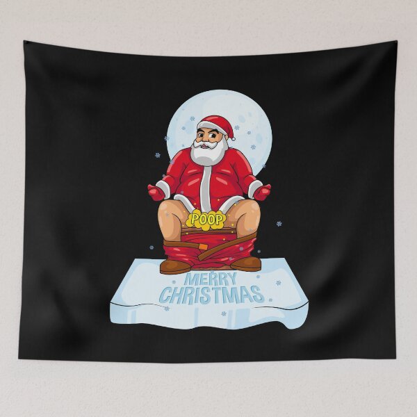 Item preview, Cute Santa Claus Shits In The Chimney designed and sold by anziehend.