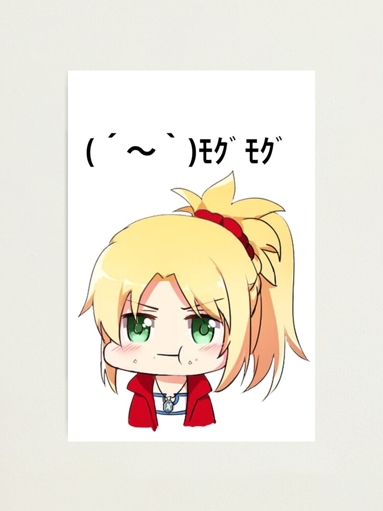 Fate Chibi Mordred Mogu Mogu Photographic Print By Bleachyboi Fate Chibi Mordred Mogu Mogu Photographic Print By Bleachyboi