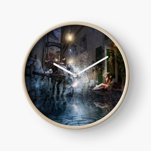 The girl with the matchhorses Clock