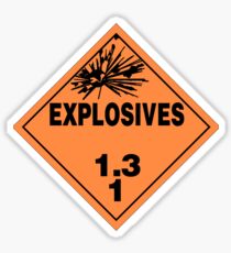 HAZMAT HAZARD EXPLOSIVES - STICKER Sticker