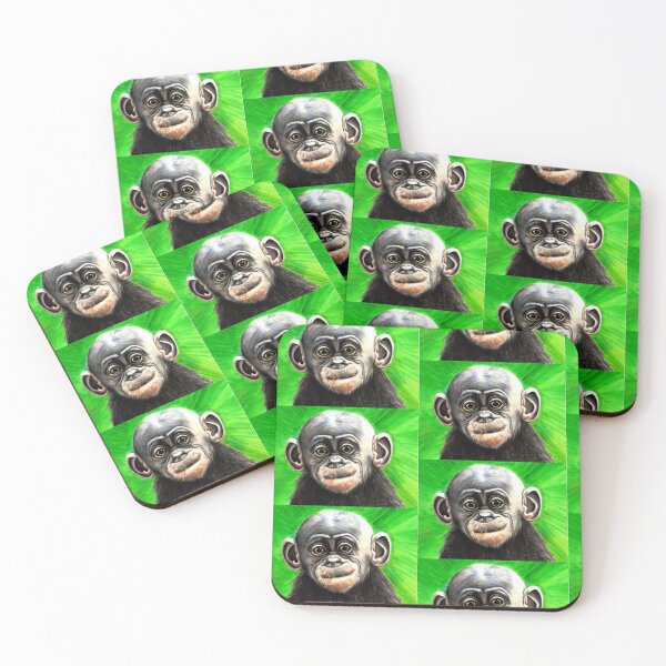 Item preview, Baby bonobo with background designed and sold by SaxonArtDesign.