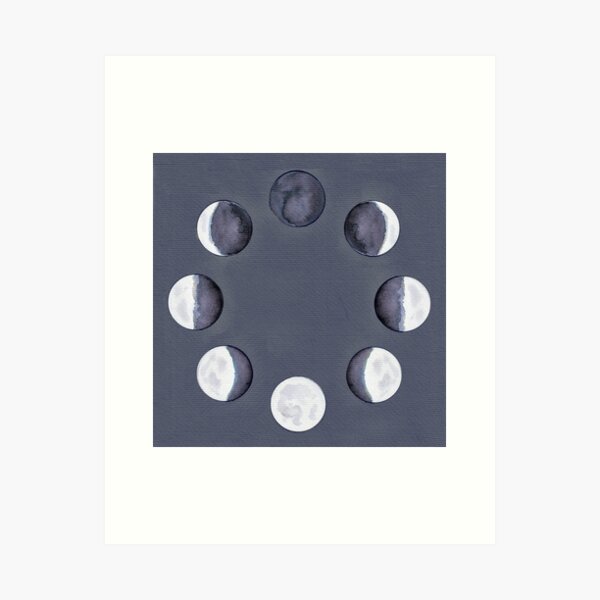 Phases of the Moon Art Print