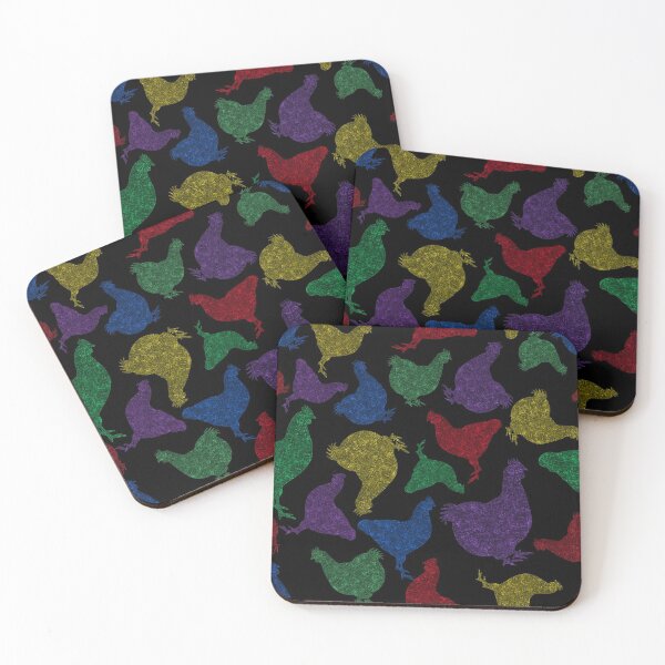 Item preview, Jewelled Chicken Jumble on black designed and sold by StardustMyHeart.