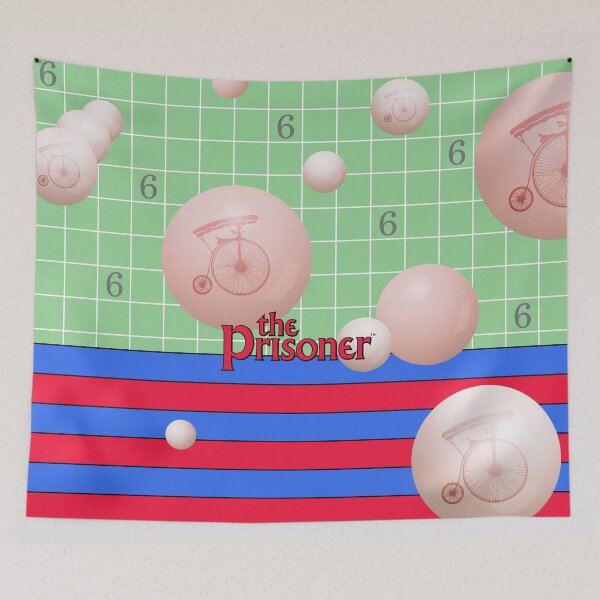 Item preview,  escaping from his prison fails. A mysterious white ball called Rover rolls over the sea and crushes every refugee.
The cult series from the 1960s, starring Patrick McGoohan, is considered a milestone in television entertainment.
The design by Mallybeau designed and sold by Mauswohn.